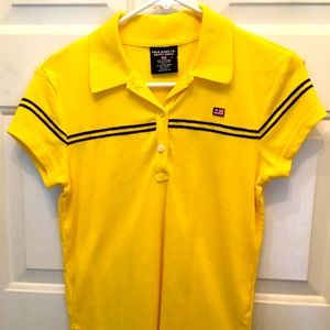 Polo By Ralph Lauren - Women’s Size Medium. Yellow With Two Black Pin Stripes